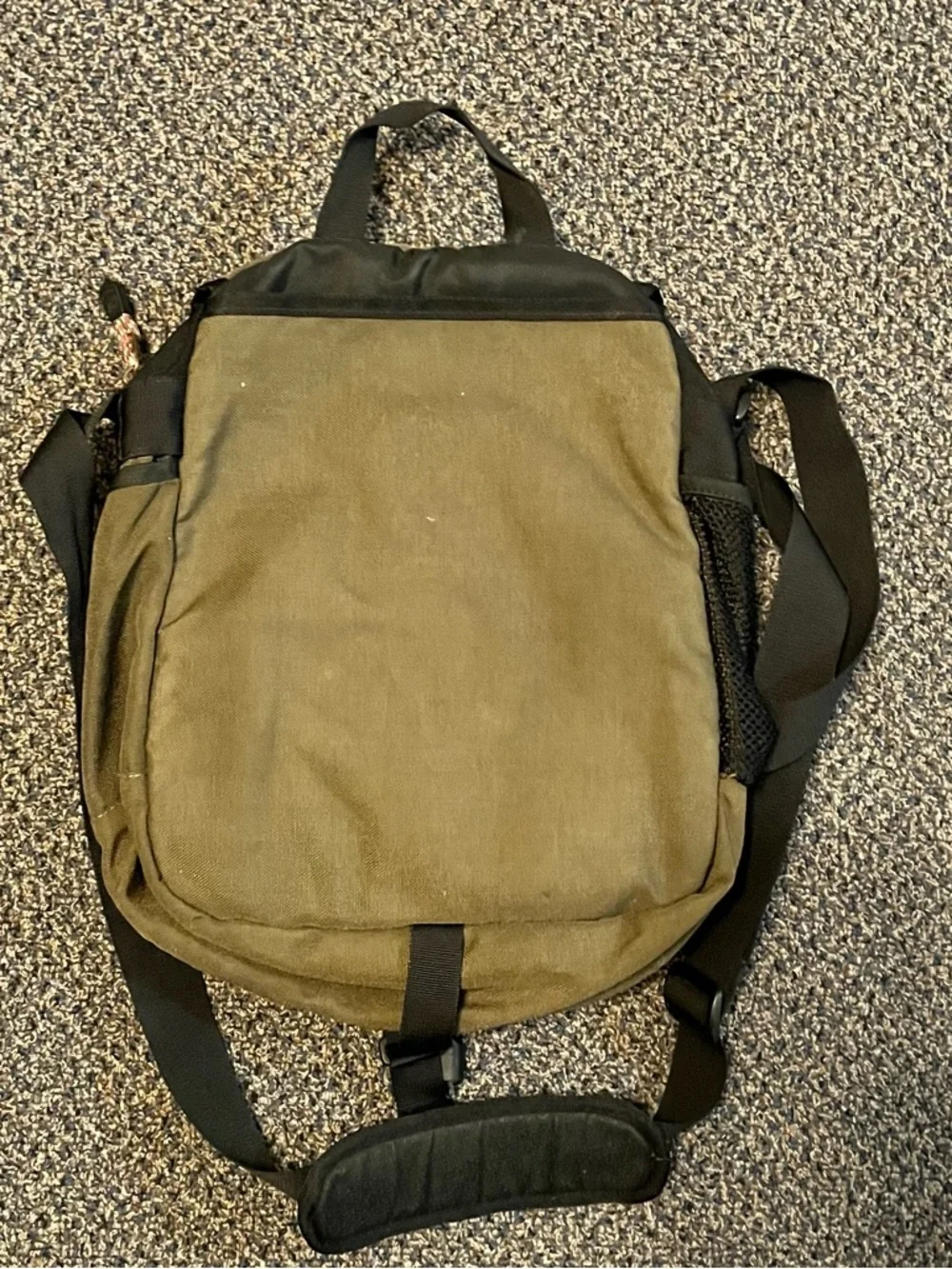 Timberland Olive Green and Black Crossbody Messenger Bag